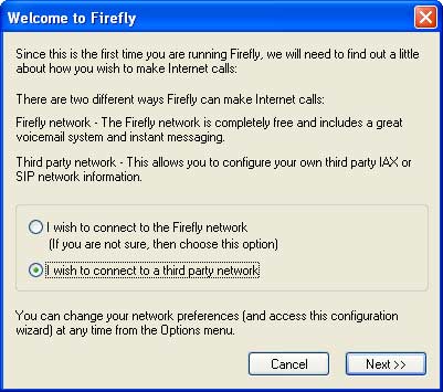 Screenshot - "Welcome to Firefly"